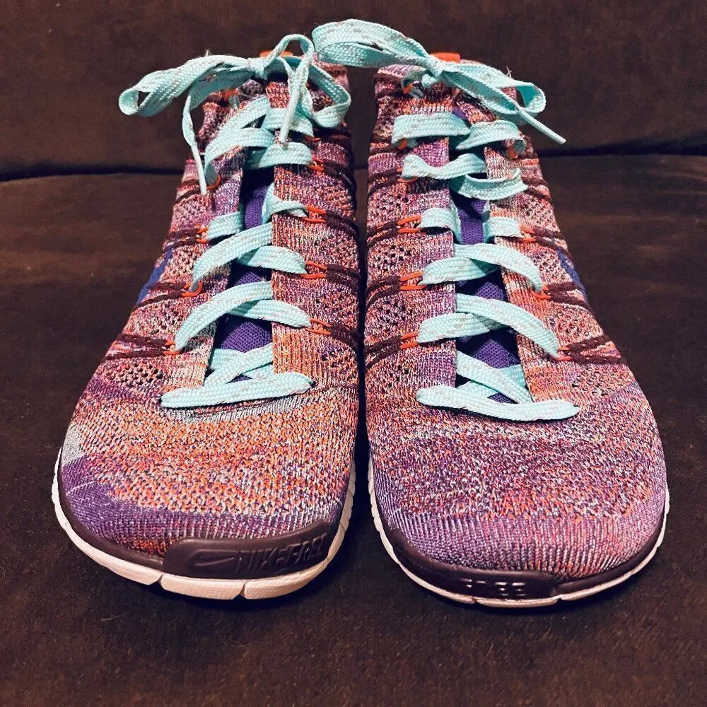Nike Free Flyknit Chukka Womens Hyper Crimson Grape 639699-801 Size 8.5 US 40 EU